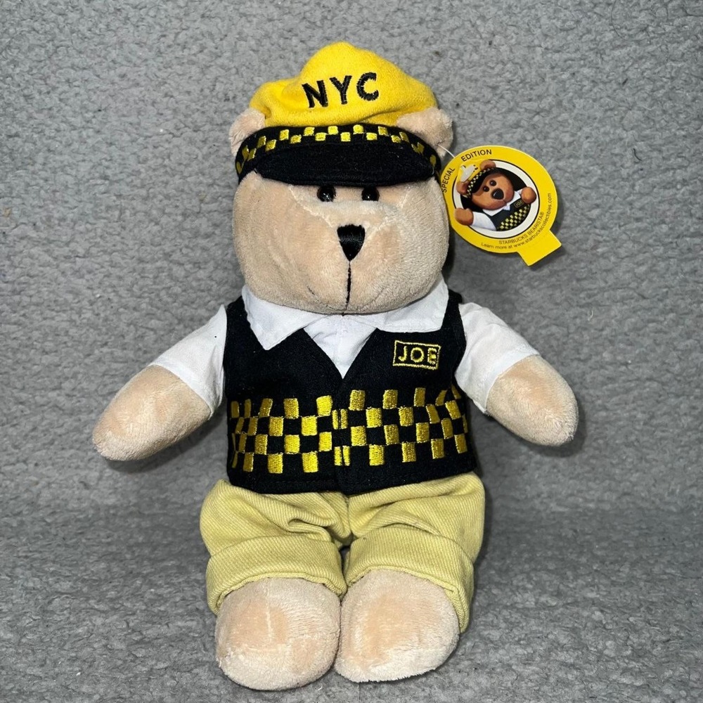 NWT Starbucks Bearista Plush NYC Taxicab‎ Co Special Edition 2005 Joe Cab Driver